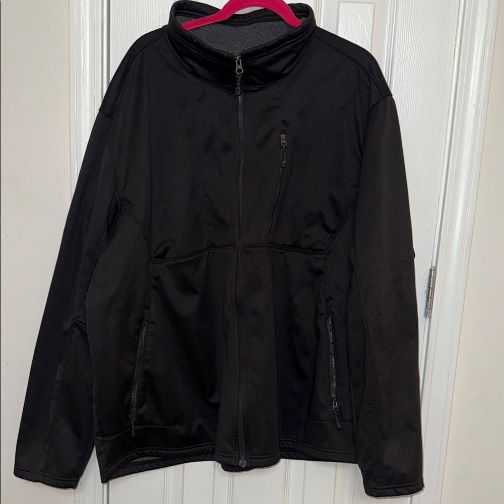 Swiss tech jacket black red